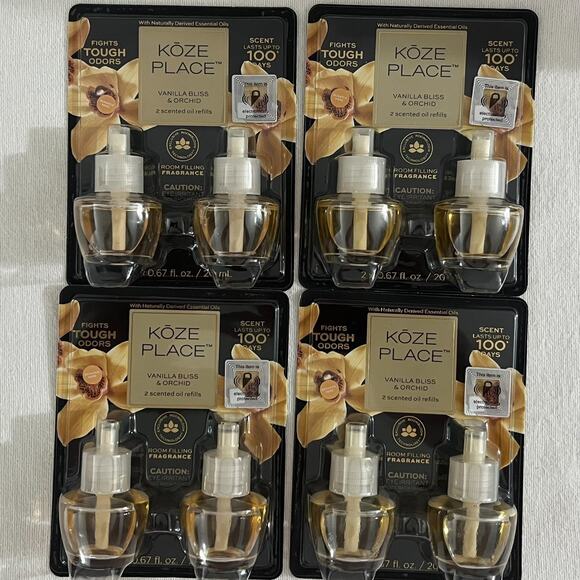 Koze Place Vanilla Bliss & Orchid Plug-In Scented Oil Refills (8 Refills) - Picture 1 of 1